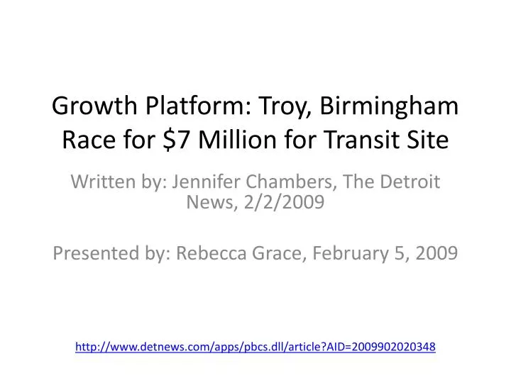 growth platform troy birmingham race for 7 million for transit site