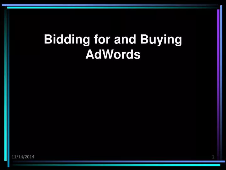 bidding for and buying adwords