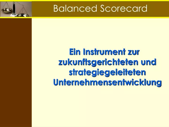 balanced scorecard