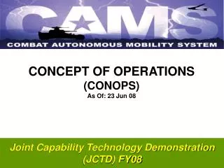 Joint Capability Technology Demonstration (JCTD) FY08