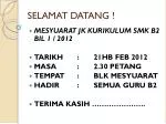 SELAMAT DATANG ! - slide 1
