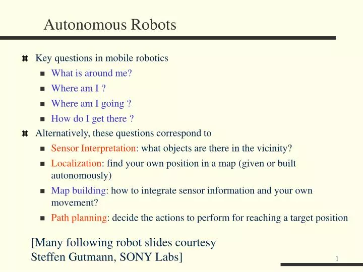 autonomous robots