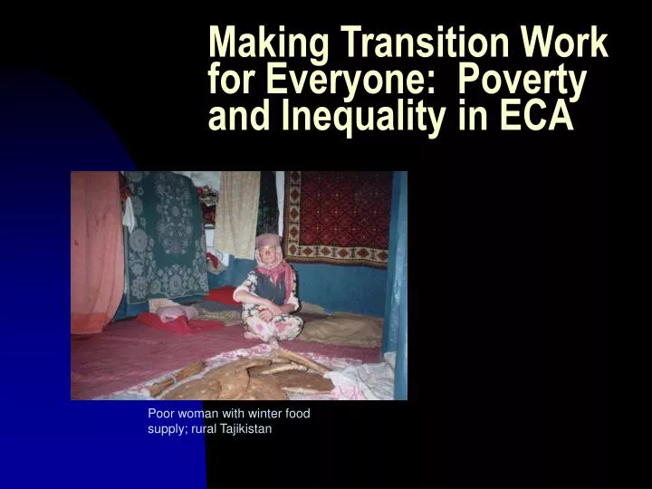 making transition work for everyone poverty and inequality in eca