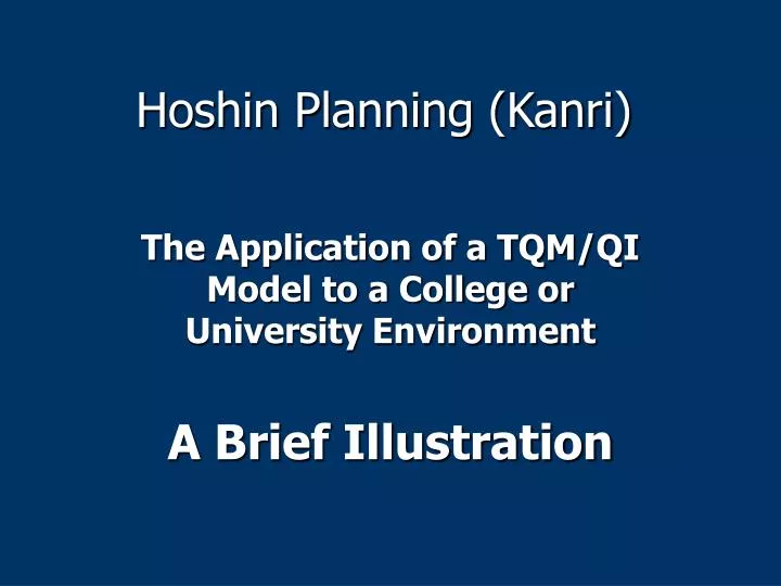 hoshin planning kanri