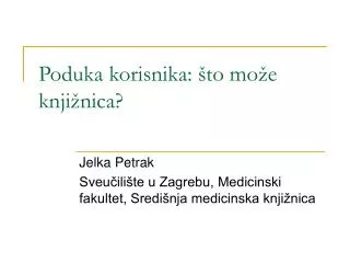 poduka korisnika to mo e knji nica
