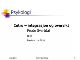 psykologi