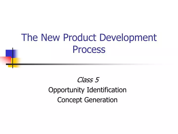 the new product development process