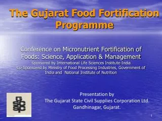 The Gujarat Food Fortification Programme