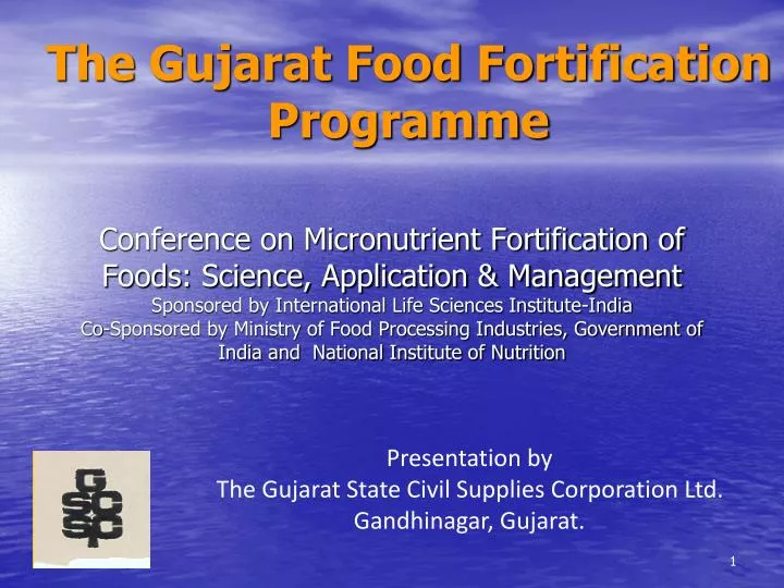 the gujarat food fortification programme