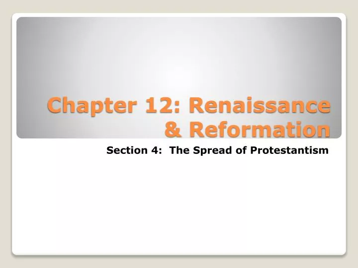chapter 12 renaissance reformation