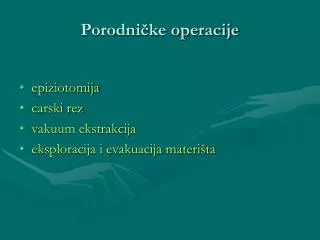 porodni ke operacije