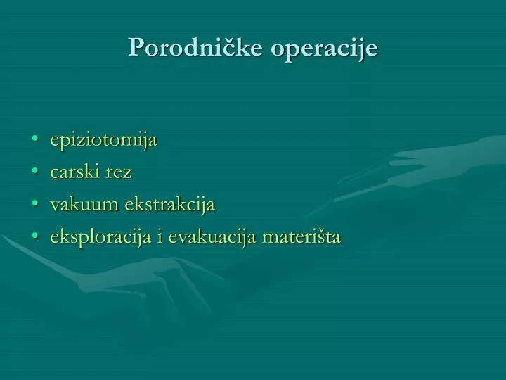 porodni ke operacije