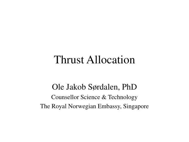 thrust allocation