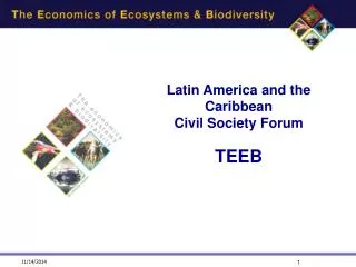 Latin America and the Caribbean Civil Society Forum TEEB