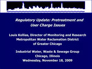 Regulatory Update: Pretreatment and User Charge Issues