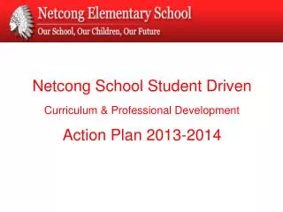 Netcong School Student Driven Curriculum &amp; Professional Development Action Plan 2013-2014