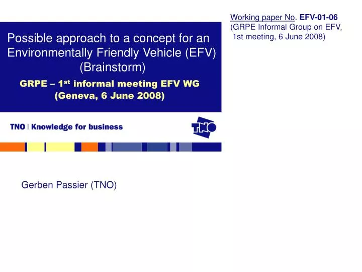 possible approach to a concept for an environmentally friendly vehicle efv brainstorm