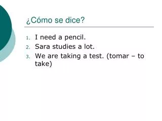 c mo se dice