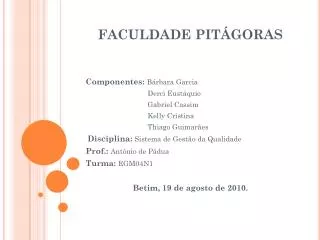 faculdade pit goras