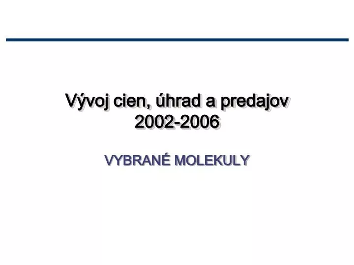 v voj cien hrad a predajov 2002 2006