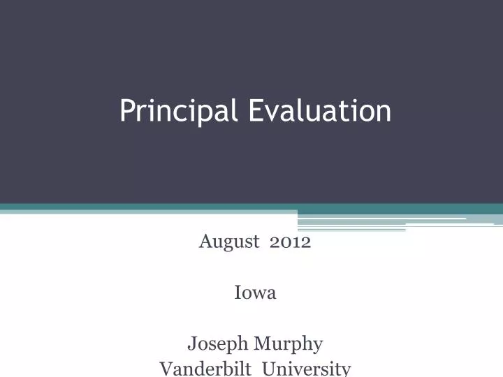 principal evaluation