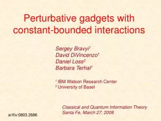 Perturbative gadgets with constant-bounded interactions