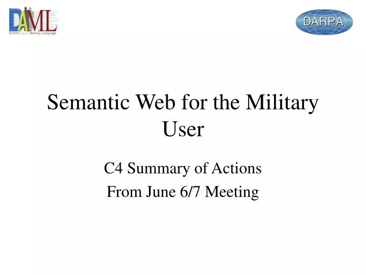semantic web for the military user
