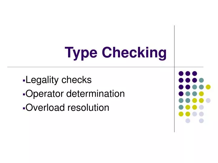 type checking