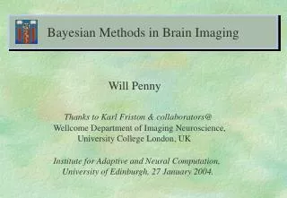 Bayesian Methods in Brain Imaging
