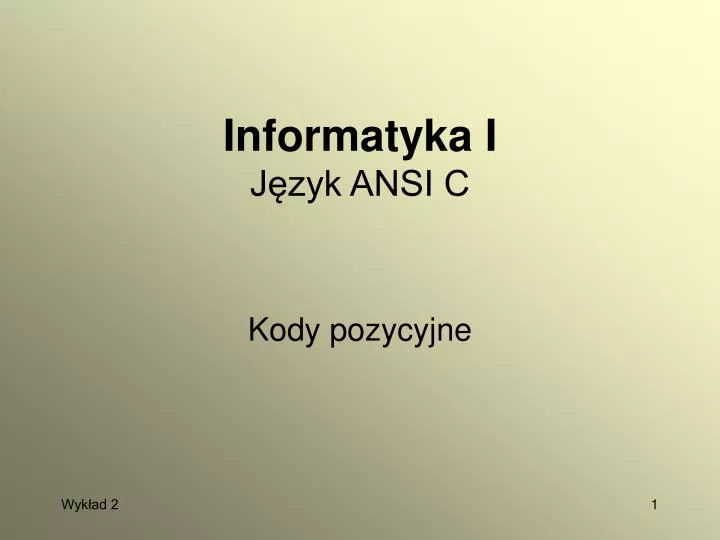 informatyka i j zyk ansi c