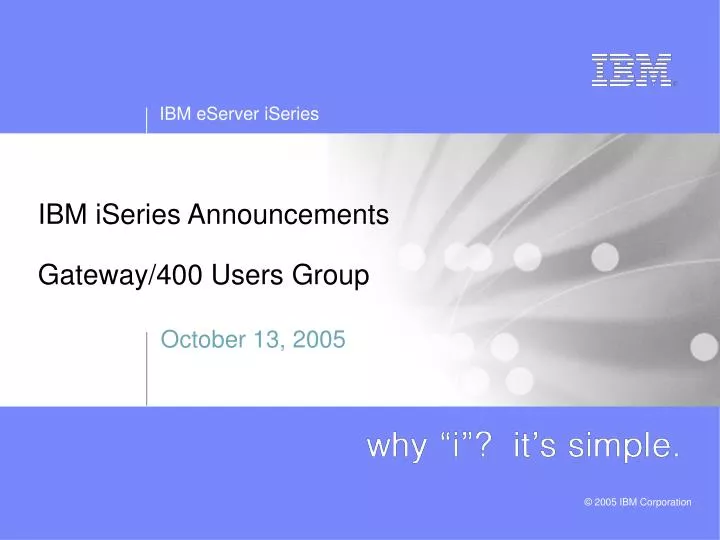 ibm iseries announcements gateway 400 users group