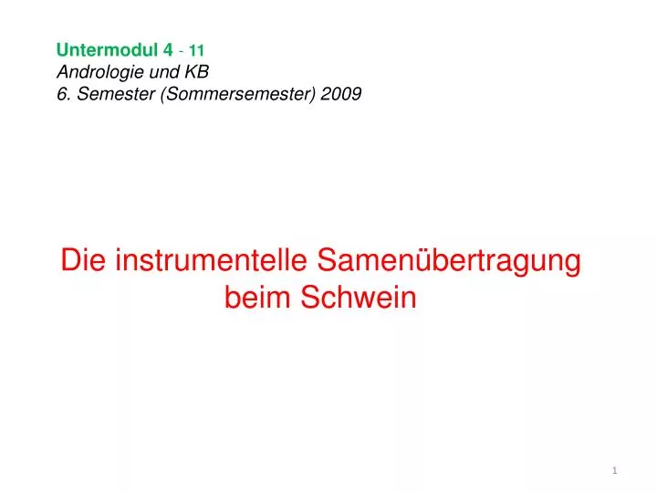 untermodul 4 11 andrologie und kb 6 semester sommersemester 2009