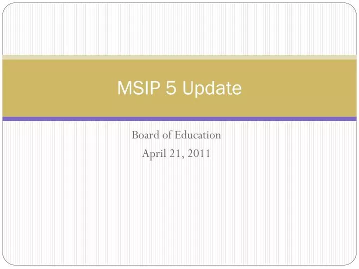 msip 5 update