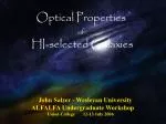 Optical Observations of HI-Selected Galaxies: ADBS Survey Insights - slide 1