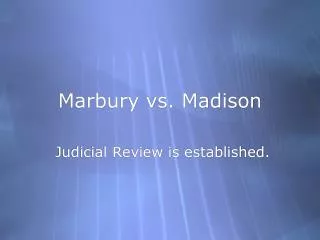 Marbury vs. Madison