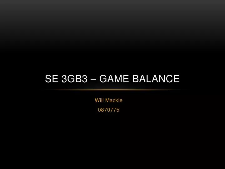 se 3gb3 game balance