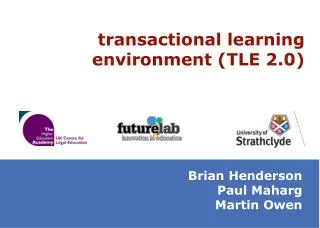 transactional learning environment (TLE 2.0)