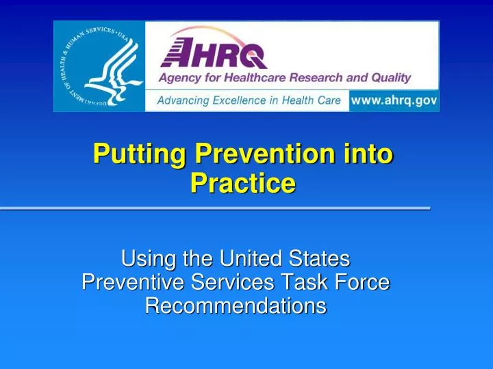 putting prevention into practice
