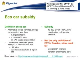 Eco car subsidy