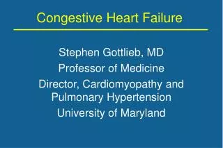 Congestive Heart Failure