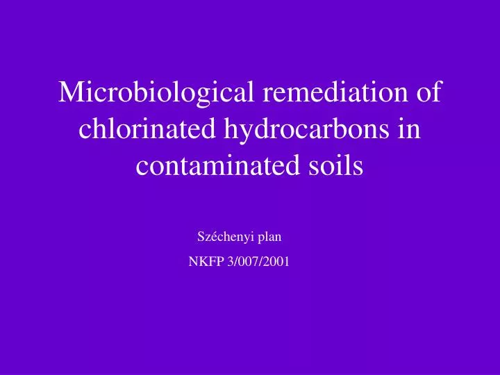 microbiological remediation of chlorinated hydrocarbons in contaminated soils