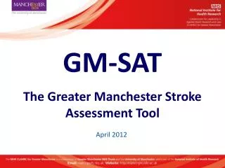 GM-SAT The Greater Manchester Stroke Assessment Tool
