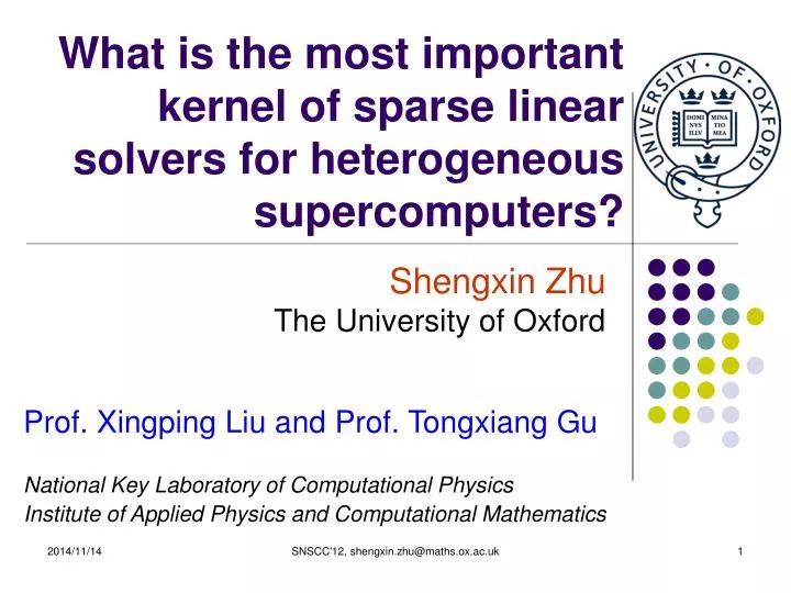 what is the most important kernel of sparse linear solvers for heterogeneous supercomputers