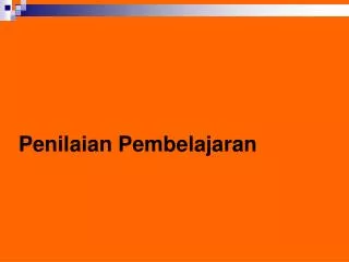 penilaian pembelajaran