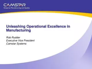 Unleashing Operational Excellence in Manufacturing