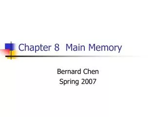 chapter 8 main memory