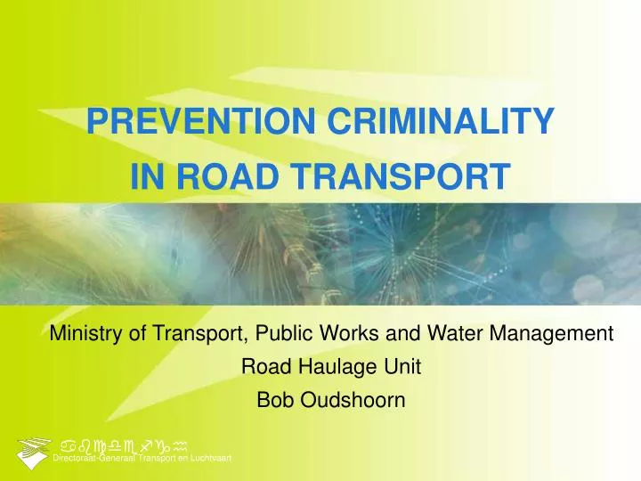 prevention criminality in road transport