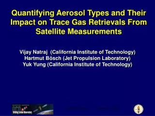 Quantifying Aerosol Types and Their Impact on Trace Gas Retrievals From Satellite Measurements