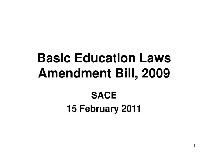 basic education laws amendment bill 2009