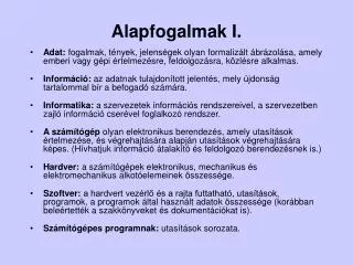 alapfogalmak i